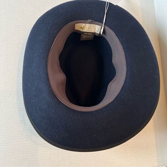 Freya x Veronica Beard Sz L Hat Peppercorn Navy Blue 100% Wool NWT $248 main image 8